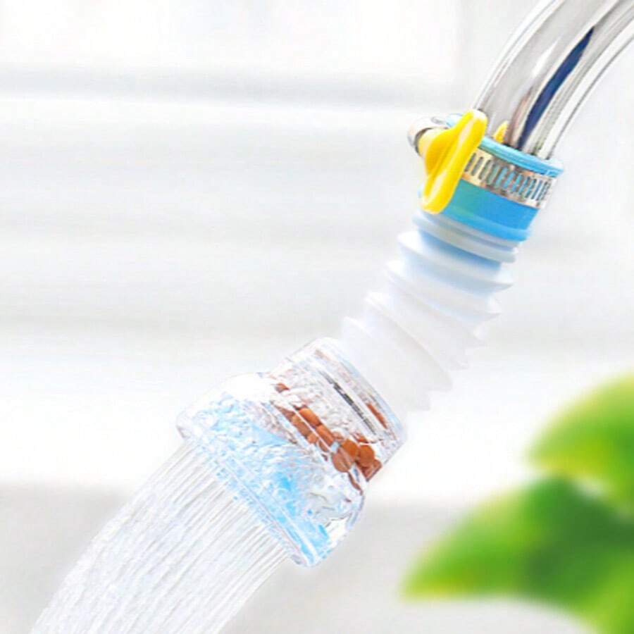 3 Pieces360° Rotating Faucet Sprayer Filter, For Sinks, Kitchens, Bathrooms, Adjustable Faucet Extender, Pressurized Shower Nozzle, Water-Saving Design Faucet Nozzle - A - View 1