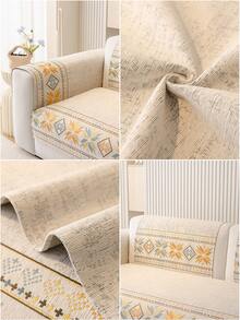 1 buah Sarung Sofa Jacquard Boho, Anti Hewan Peliharaan, Anti Gores, Ramah Kulit, Dapat Dicuci - MultiWarna - View 6