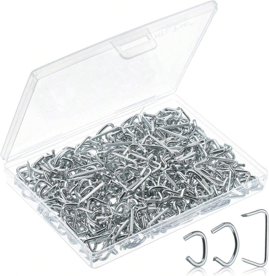 Hog Ring Pliers Kit - 110 Pack 3/4" Galvanized Rings & Pliers For Fencing & Automotive Upholstery - 375 Pcs, 1/2", 3/4", 3/8" - View 1