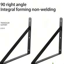 8pcs 6 Inch Shelf Brackets, Black Triangle Brackets, 150x90mm Heavy Duty Wall Mount L-Shaped Brackets With 90 Degree Triangle - A - View 3