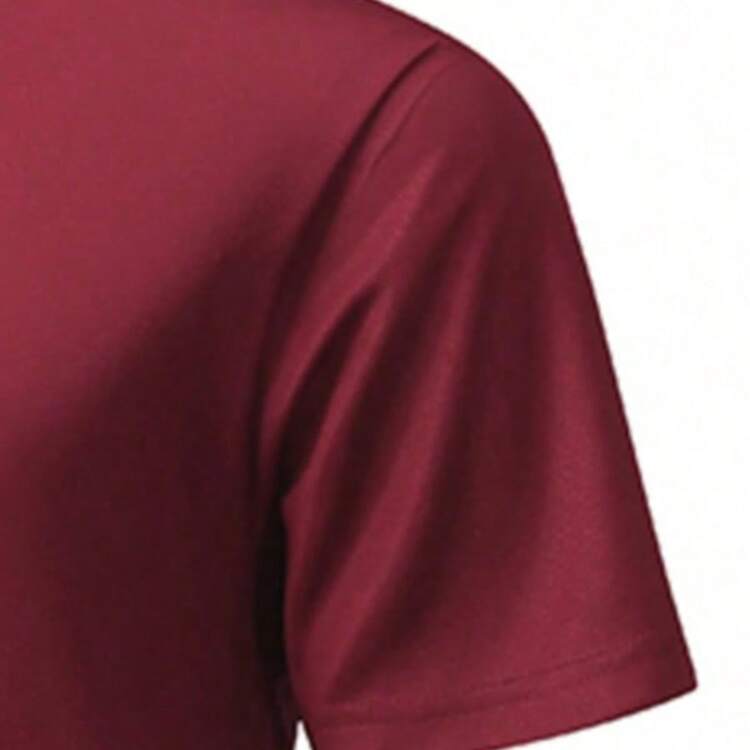 Women's Slim Fit Collared T-Shirt, Burgundy Short Sleeve, Casual Commute, Golf, Tennis, Sports Top, Summer - Burgundy - View 6
