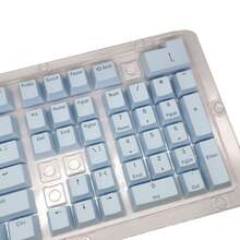 HXSJ Teclas de teclado mecánico de color azul PBT, caracteres translúcidos moldeados por inyección de doble disparo ABS, compatibles con teclados mecánicos, teclado no incluido - Ver 12