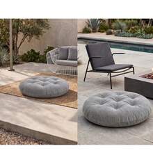 Ultra-Comfortable Round Seating Cushion - 40x40 Cm Fluffy Style - Light Grey - View 2