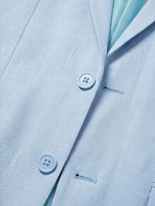 Men's 2-Piece Suit Set, Suit Jacket + Trousers, Fashionable & High Quality, Suitable For Weddings, Parties Or Formal Events - Baby Blue - View 5