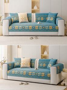 1 buah Sarung Sofa Jacquard Boho, Anti Hewan Peliharaan, Anti Gores, Ramah Kulit, Dapat Dicuci - MultiWarna - View 10