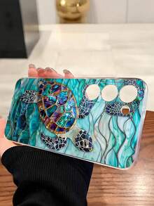 High Transparency Full Screen White Starry Sky Turtle Painted Anti-Drop Transparent Phone Case, Compatible With IPhone Series/ Series, Compatible With Xiaomi/ - Multicolor - View 3