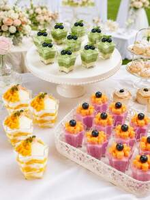 10PCS Star-Shaped Transparent Dessert Cups, Reusable Mousse Pudding Cups For Wedding Dessert Table, Birthday Party, Holiday Gathering, Summer Outdoor Party, Celebration - Multicolor - View 3