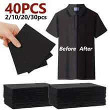 40/20/10/1pc Black Color Enhancer Laundry Sheets, Non-Woven Fabric, Suitable For Faded Black Clothes, Color Restoration, Color Fastness Improvement, Color Vibrancy Enhancement, Compatible With All Washing Machines And Detergents, Laundry Supplies - Multicolor - View 1