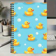 Cute Yellow Duck Puzzle Cover Spiral Notebook High-Quality Inner Pages Ideal Gift For Friends Exquisite Study And Office Supplies Durable Spiral Binding, Pen Not Included - One Book (50 Pages, 100 Pages) - View 16