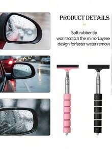 1pc Extendable Car Windshield Cleaning Brush, Suitable For Glass, Mirror Multi-Function Cleaning Brush, Car Cleaning Set, Bathroom Accessories, Home Cleaning Essentials, Holiday Essentials, Travel Essentials, Gift For Mother, Father, Friends - Multicolor - View 5