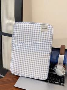 Funda de portátil de lujo minimalista de unicolor, bolsa de almacenamiento para portátil y tableta de varios tamaños, bolsa para computadora - Azul - Ver 2
