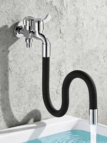 360° Rotating Universal Faucet Extender, 7.87-19.69 Inch Copper Anti-Splash Flexible Tube Extension Adapter, Metal Material, Suitable For Kitchen And Bathroom Fixtures - Multicolor - View 2