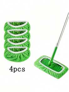1pc (21.5cm*11cm) Flat Mop Replacement Cleaning Cloth Pads, Washable And Reusable Mop Refill Pads, Floor Cleaning Mop Replacement Set, Dry & Wet Dual Use, Suitable For Kitchen, Bathroom, Home Cleaning - A - View 10