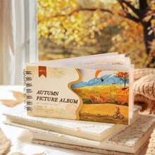 JotBox Autumn Scrapbook Autumn Coil PET Die-Cut Sticker Book Planner Decoration Autumn Atmosphere Planner Collage DIY Material Stickers School Supplies - Autumn Picture Book PET Sticker Book - View 7