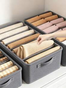 1Pc Polyester Drawer Clothes Divider Storage Bag, Wardrobe Sorting Organizer For Household Apparel, Ideal For Storage Room Storage & Daily Closet Neat Organization,Bedroom Room Decor,Back To School - 1 piece - View 3