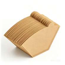 100pcs Fan-Shaped Coffee Filter Paper, Suitable For Pour-Over Coffee Maker, Drip Coffee Cup, U101 U102 U103 Cone Filter, Back To School Essential - Multicolor - View 6