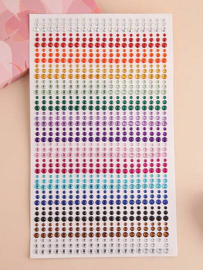 900pcs/Sheets Colorful Eye Makeup Rhinestone Decorative Stickers, Holiday Party Makeup Ball Short Video DIY Makeup Accessories, Concert Bar Shiny Face Tattoo Costume Stickers