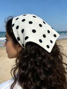de punto con borlas y diseño floral calado, diadema fresca, estilo dulce de playa, bandana para mujer, atuendos de verano, banda para el cabello de playa, accesorios para el cabello de playa - Multicolor 2 - Ver 17