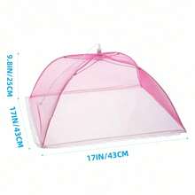 Colorful Large Pop-Up Food Fly Mesh Cover Tent, 17-Inch Food Protection Cover, Reusable And Foldable, Suitable For Outdoor Picnic, Party And BBQ Food Covering Tent - White - View 19