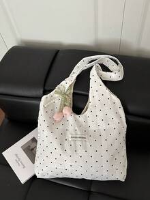 Summer White Lace Women's Handbag Large Capacity Casual Women's Tote Bag For Date, Vacation, Commute, Shoulder Bag - White - View 3