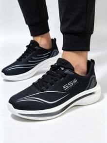 Sepatu Tenis Musim Gugur Terbaru untuk Pria, Sepatu Olahraga Kasual untuk Pasangan - Hitam - View 4