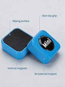 1 Set Mini Magnetic Fish Tank Brush, Fish Tank Brush, Small Glass Scraper, Double-Sided Cleaning And Scraping, Algae Knife Cleaning, Algae Removal Tool, Curved Design Algae Scraper, ABS Resin Fish Tank Cleaning Tool, Aquarium Accessories, Glass Cleaner, Washing Tool, Random Color - View 4