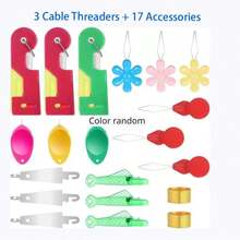 EDCUEBE7 Accesorios de costura Enhebrador de agujas de material plástico adecuado para coser, Enhebrador de plástico DIY, Enhebrador de punto de cruz, Enhebrador de agujas, Hilo de coser - Enhebrador plegable - Ver 17