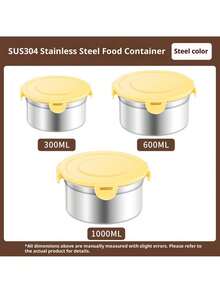 Stainless Steel Airtight Meal Prep Containers. Leak-Proof, Portable, Fridge & Freezer Friendly, Microwave Friendly. Stainless Steel Lunch Box For Long-Lasting Food Freshness, Kitchen Storage Solution - Multicolor - View 22