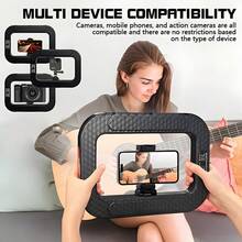 1 buah Stabilizer Kamera Ponsel dengan Lampu LED Ring, Baterai Kapasitas Besar 3600mAh, Perlengkapan Video Smartphone, 3 Warna Lampu, Cocok untuk Selfie Smartphone, Lampu Pengisi untuk Live Streaming - 1 buah - View 10