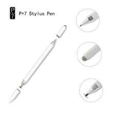 P+7 通用 3 合 1 電容觸控筆 觸控螢幕筆,適用於 iPad 平板電腦、手機、Android 和 iOS 系統平板電腦與手機、學習機,適合筆記、繪圖、影片編輯和照片修圖,高精度超靈敏,附 3 個筆尖(2 個觸控筆尖和 1 個尖頭筆尖),金屬筆身 - 白色 - 查看 13