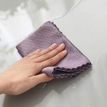 1/5pcs Thickened Microfiber Fish Scale Cleaning Cloth, Dual-Effect Water Absorption Without Lint, No Streaks When Wiping Kitchen Utensils, Mirrors, Car Windows, Powerful Oil Removal And Stain-Resistant, One Cloth For Kitchen, Bathroom And Car Cleaning - Multicolor - View 6