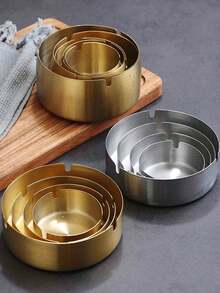 3pcs Creative Design Anti-Fume Ashtray - European Luxury Style, High-Quality, Personalized, Living Room, Light Luxury Chinese Style Ashtray - Multicolor - View 1