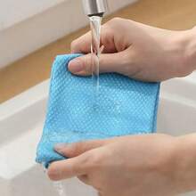 1/5pcs Thickened Microfiber Fish Scale Cleaning Cloth, Dual-Effect Water Absorption Without Lint, No Streaks When Wiping Kitchen Utensils, Mirrors, Car Windows, Powerful Oil Removal And Stain-Resistant, One Cloth For Kitchen, Bathroom And Car Cleaning - Multicolor - View 7