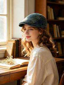 1pc Unisex Versatile Beret, Vintage Street Newsboy Cap, Suitable For Outdoor Travel, Daily Wear, Fishing, Hiking And More Occasions, Perfect Holiday Gift, All-Season Travel Accessory And Casual Hat Style - Multicolor - View 8