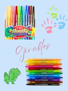 Twistable Crayons For Children, Set Of 12 Colors - Multicolor - View 3