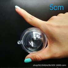 High-Transparency Acrylic Ornaments, Hollow Balls, Holiday Decorations, Gifts, Plastic Balls, Preserved Flower Hanging Ornaments - 14cm - View 7