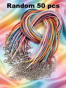 10/50/100pcs Multi-Color Multi-Layer Cord Necklace, Retro Punk Jewelry Necklace - Necklace Cord - View 18