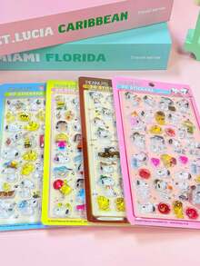 3D Embossed Gem Nail Stickers Raised Waterproof Nail Art Decor|3D - Multicolor - View 2