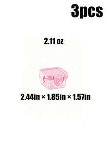 6pcs Macaron Color Double-Lock Transparent Mini Storage Boxes, 60ml/150ml PP Sealed Dust-Proof Fresh-Keeping Containers, Cute Portable Square Small Jars, Suitable For Travel Snacks Nuts Seasoning Storage - Multicolor - View 20