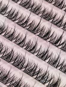 100 Pcs Self-Adhesive, Reusable, Glue-Free, Natural Looking, Suitable For Beginners False Eyelash Clusters, Individual False Eyelashes, False Eyelashes - C - View 4