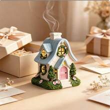 1pc Acrylic Flat Printed Non-3D House-Shaped Aromatherapy Burner Ornament, House Design, Suitable For Home Decor.Bedroom.Living Room.Office - A - View 6