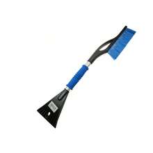 60cm Blue Plastic Snow Shovel With Brush, Ice Scraper For Car Windshield Defrosting - B - View 7
