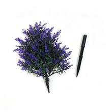 1pc/2pcsArtificial Plant With Ground Stake, 45cm/17.55in, Lavender Tree, For Outdoor Summer Decoration, Artificial Lavender Bouquet, Suitable For Home Garden, Porch, Patio, Hawaiian Party, Indoor And Outdoor Decor - Violet Purple - View 3