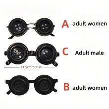 1 Set Adult Women's Halloween Button Eye Decoration Glasses, Party Costume Accessory, Funny Photo Prop Personalized Ball Party Glasses - Multicolor - View 4