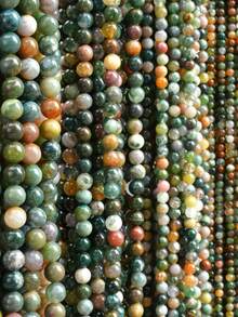 Yumfeel 1 Strand Natural Agate Loose Beads, Length 38cm/15 Inches, Size 4/6/8/10mm Smooth Round Beads, Suitable For DIY Necklace And Bracelet, Jewelry Making Material Spacer Beads - India Agate - View 4
