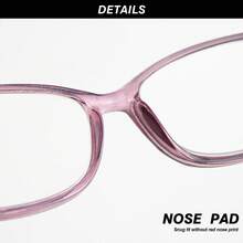 2Pcs Fashionable Small Frame Rectangular Reading Glasses, Unique Metal Butterfly Shaped Temple Design, With High-Quality Metal Hinges, Suitable For Women's Daily Reading Wear, Comes With High-Quality Glasses Storage Bag - White - View 8