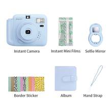 Set Kamera Instan Popoto, Termasuk Cermin Selfie untuk Potret Diri, Pencitraan Optik, Pengoperasian Sekali Klik, Cocok untuk Pemula, Gaya Film Klasik, Abadikan Momen Tak Terlupakan Liburan Pantai dan Musim Kembali ke Sekolah (Baterai Tidak Termasuk) - View 11