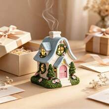 1pc Acrylic Flat Printed Non-3D House-Shaped Aromatherapy Burner Ornament, House Design, Suitable For Home Decor.Bedroom.Living Room.Office - A - View 4