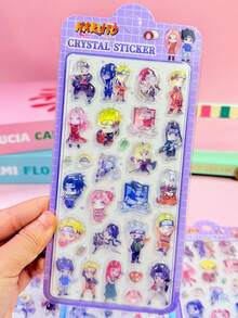 Anime Boy 3D Epoxy Stickers, Transparent Background Without Obscuring Print, Universal For Books And Luggage, Handmade Stock, Fun Reward Stickers For Teens, 3D/DIY Stickers, Transparent Solid Stickers, Replaceable 3D Sticker Set, Reusable Self-Adhesive DIY Decorative Stickers, Interactive Stickers For Kids, Daily Decorative Stickers, Party Decorative Stickers, Kids Sticker Games, Office And School Decorative Stickers - Multicolor - View 11