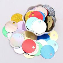Large 30mm PVC Flat Round Sequins, 3cm Holographic Laser Colorful Confetti For Crafts, Belly Dance Costumes, Wedding Accessories, 20g, 60pcs - Multicolor - View 34